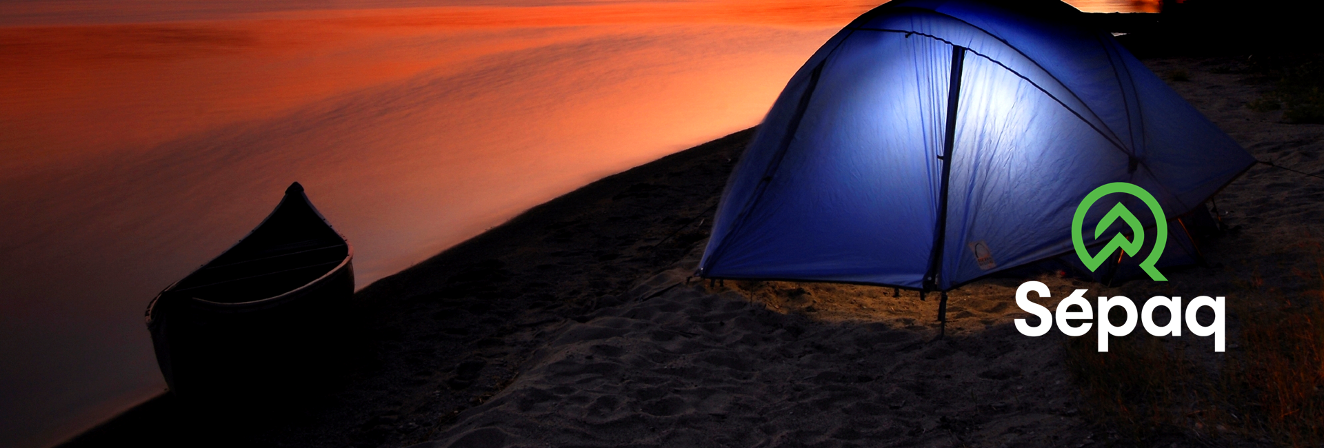 Bannière Sépaq: Nouveautés camping, prêts-à-camper et chalets 2025